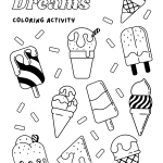 ice cream coloring page
