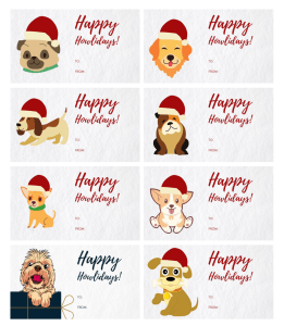 happy howlidays gift tags