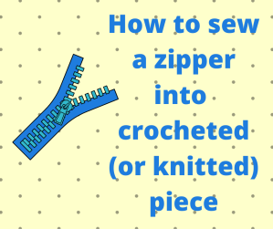 sew zipper into crochet