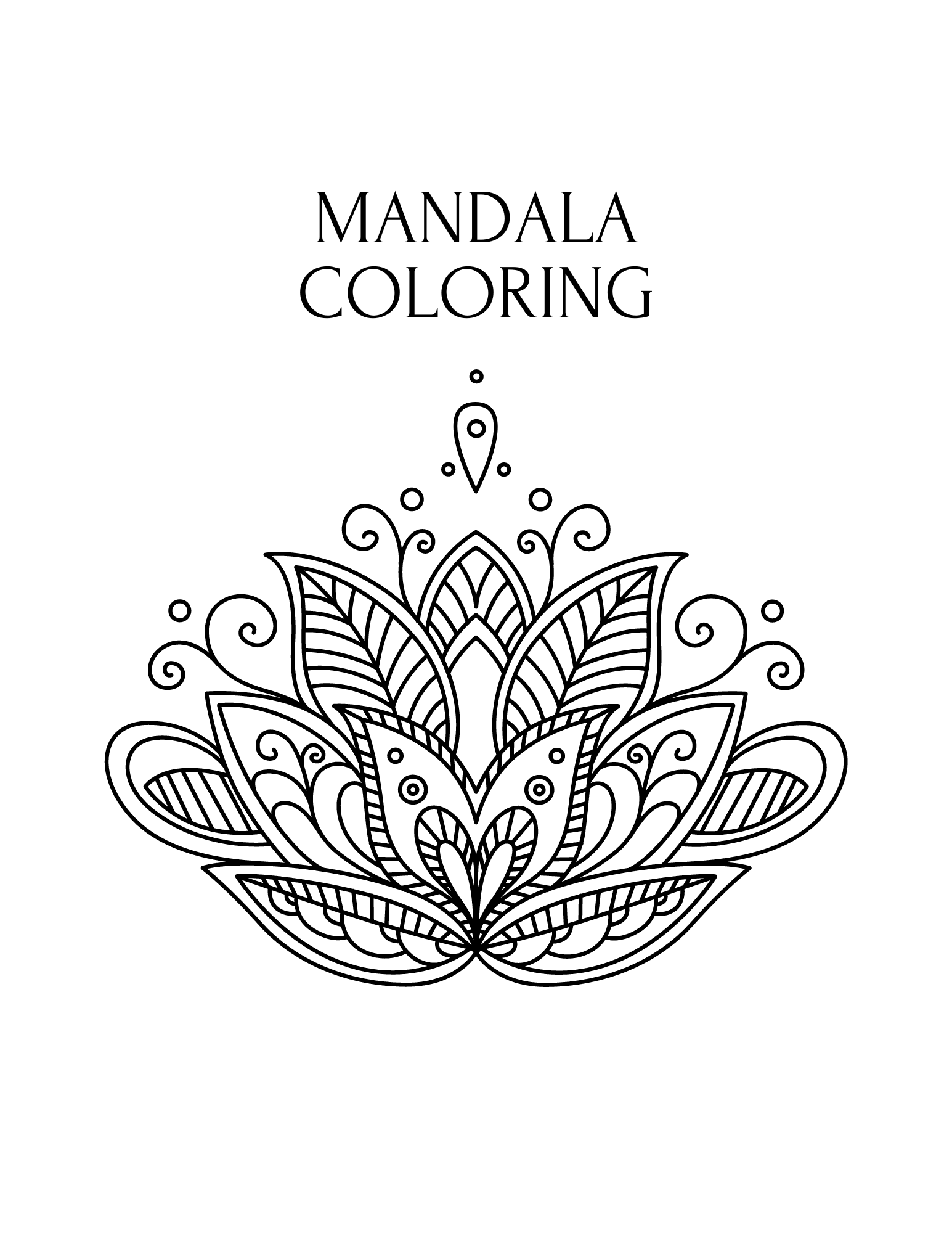 Mandala Coloring Page - My Fingers Fly