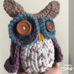 Crochet Owl, The Burgundy Basket
